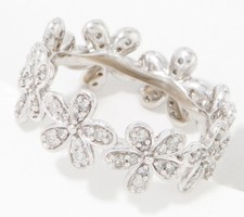 Affinity Diamonds Eternity Flower Ring, Sterl...