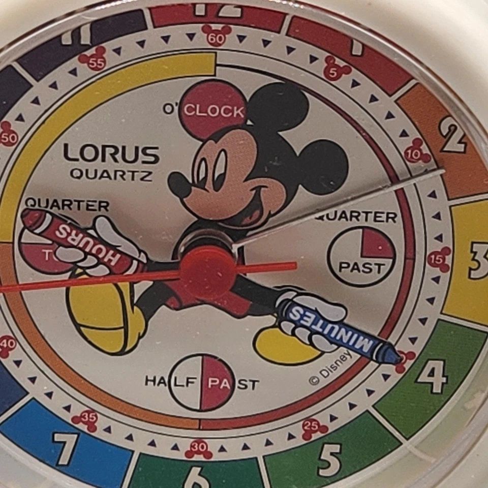 老式迪士尼洛鲁斯石英米老鼠闹钟盒彩虹教学LH115 — 第 2/4 张图片
