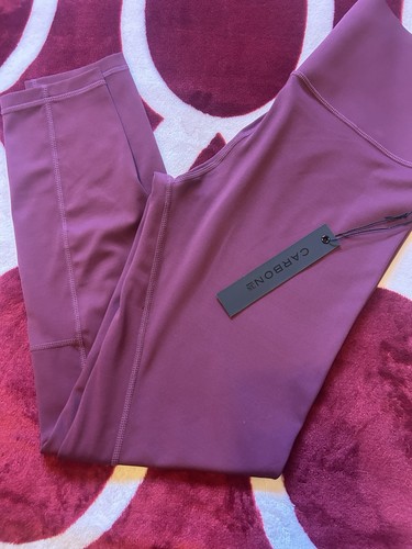 Carbon38 Women's High Rise Leggings In Red-Wine , Size M, NWT