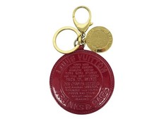 PORTA CHIAVI LOUIS VUITTON CHARM BAULI & BORSE PELLE ROSSA & DORE GIOIELLO BO...