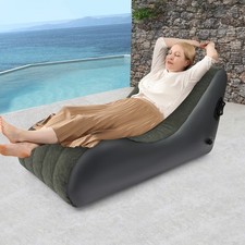Sofá cama inflable con bomba de aire portátil inflable de aire tumbona reclinable sofá silla