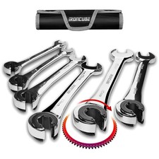 Metric Brake Line Wrench Set - 6 Pcs 10-17mm Metric Brake Line Wrench Set - 6 Pcs 10-17mm