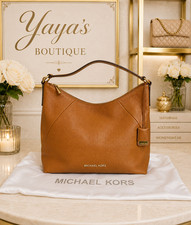 Michael Kors Bedford Large Brown Pebbled Leather Hobo Shoulder Bag w/Dust Bag
