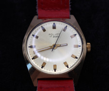 Vintage Herren Armbanduhr Mechanisch Poljot 17 Jewels, vergoldet 10 mikron