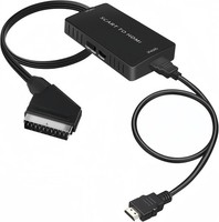 Vixlw Scart Auf Hdmi Adapter (Mit Kabel), Scart Auf Hdmi Konverter, HD 1080P