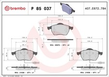 BREMBO Bremsbelagsatz Scheibenbremse PRIME P 85 037 für VW AUDI A4 A6 PASSAT B6