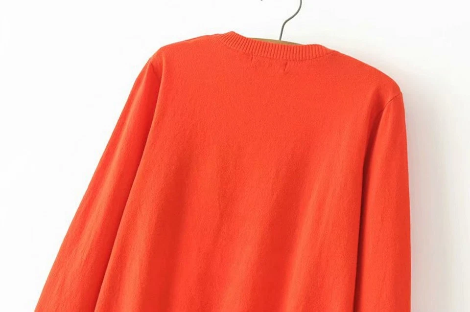 Womens 1970 Jumper Pullover Long Sleeve Vintage Jacquard Knitted Sweater Tops UK - Image 4 of 4