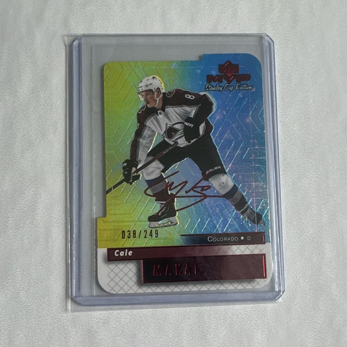 Upper Deck 2019-20 MVP Cale Makar Stanley Cup Edition #100 Auto 038/249