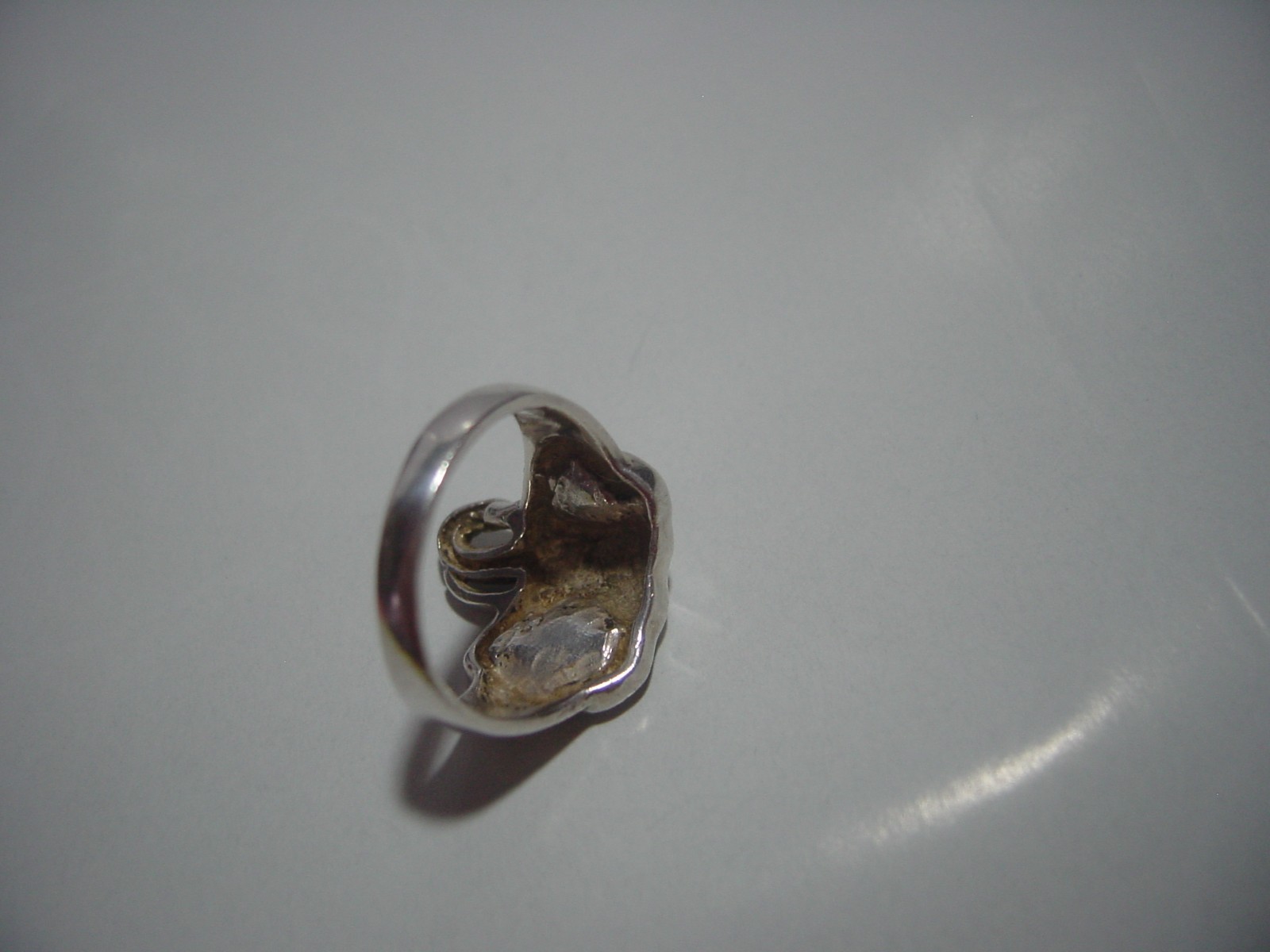 vintage solid silver -unusual elephant head ring-… - image 12