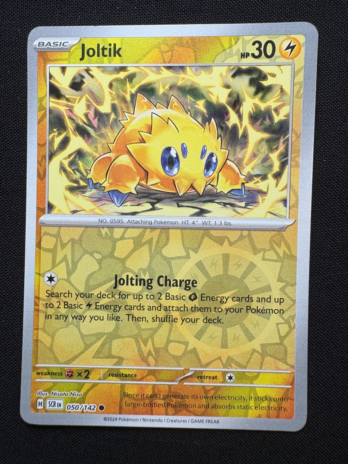 Joltik 050/142 Reverse Holo Common LP-NM - Pokemon TCG S&V Stellar Crown SCR