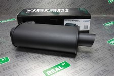 Vibrant Streetpower Flat Black Oval Muffler With Single 3 Round Tip 3 Inlet Vibrant Streetpower Flat Black Oval Muffler With Single 3 Round Tip 3 Inlet