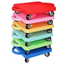 6 Pcs Scooter Board for Kids Ages 6-12, Sitting Floor Scooter Light Color