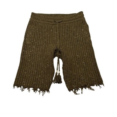 Alanui Paso Del Icalma Destroyed Knit Shorts Medium Wool Cashmere