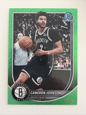 2025-26 Bowman Chrome Cameron Johnson #BCV-61 Green Shimmer Refractor /99