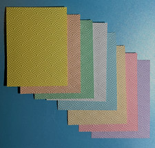 EMBOSSED STAMPIN' UP CARDSTOCK CARD FRONTS SET OF 8 SHEETS "Seamless Scallops"