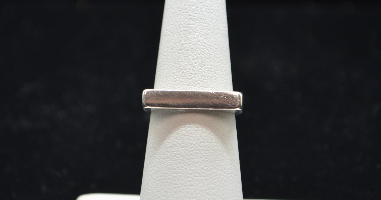 Sterling Silver Ring w/ Large Rectangular Face SZ… - image 1