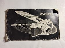Canon Camera Manual Instruction Guide Book- English