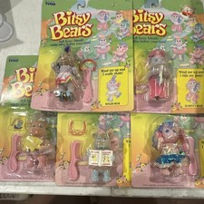 TYCO Bitsy Bears Wind-Up Walking Toy Roller Bear w/ Pink Comb 1985 MPN 1515-3