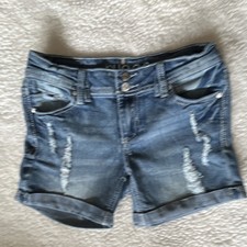 rue21 Distressed Cut-Off Denim Shorts Blue Juniors Size 1/2