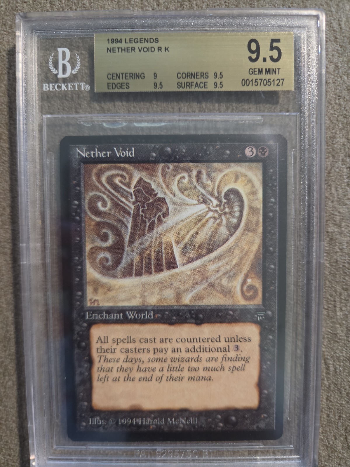 Magic The Gathering 1994 Legends Nether Void Bgs 9.5 Mtg