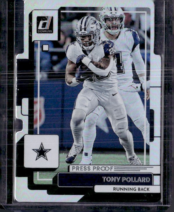 2022 Donruss #155 Tony Pollard Silver Die Cut Press Proof #/75