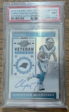 Panini 2019 Contenders Optic Christian McCaffrey Auto PSA 9 VT-CM Panthers /25