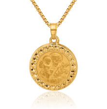 14K Solid Yellow Gold Saint Joseph Necklace