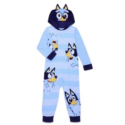 Bluey Pajamas Union Suit One Piece Girls Kids Size 4-12 Bingo Dog Disney Costume