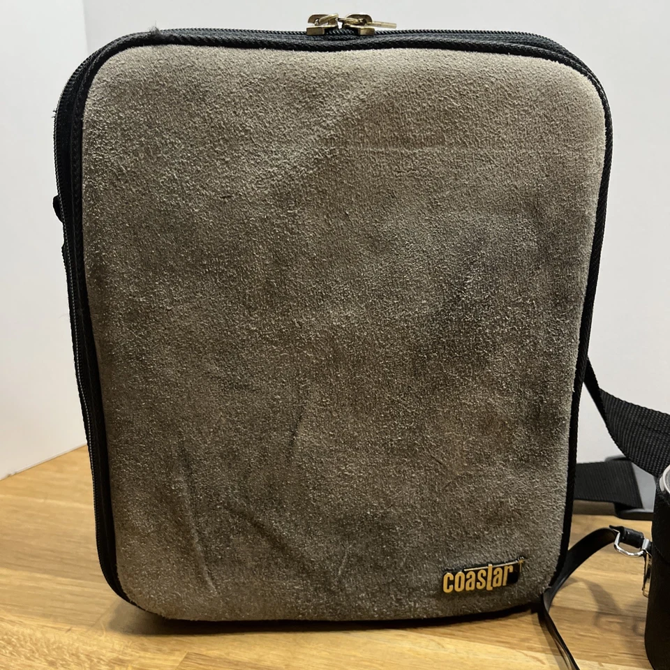 Coastar Camera Lens Accessories Case Gray Suede w/ Shoulder Strap + Lens Case - Image 2 of 4