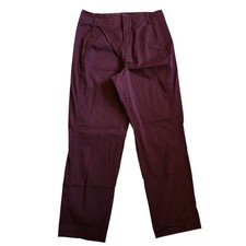 A New Day Womens Chino Pants Size 6 Burgundy High Rise Tapered Leg Stretch