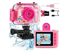 Pool Toy Kids Underwater Camera 99FT Waterproof Kid Action Camera 1080P Video