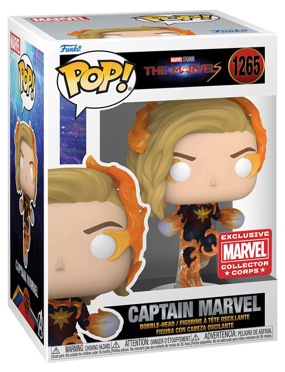 キャプテンマーベル　funko POP Amazon.com: Funko Pop! Marvel: Captain Marvel (Styles May Vary