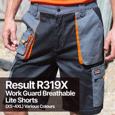 Result R319X Work Guard Breathable Lite Shorts Workwear Combat Half Pant| XS-4XL
