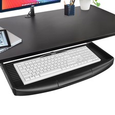 22"Wx11"D Under Desk Keyboard Tray Slide Out, Pull Out Keyboard Tray for Desk...