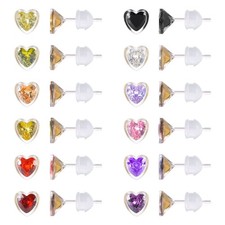 12 Pairs Plastic Earrings for Sensitive Ears, Plastic Post Stud Earrings, Star H