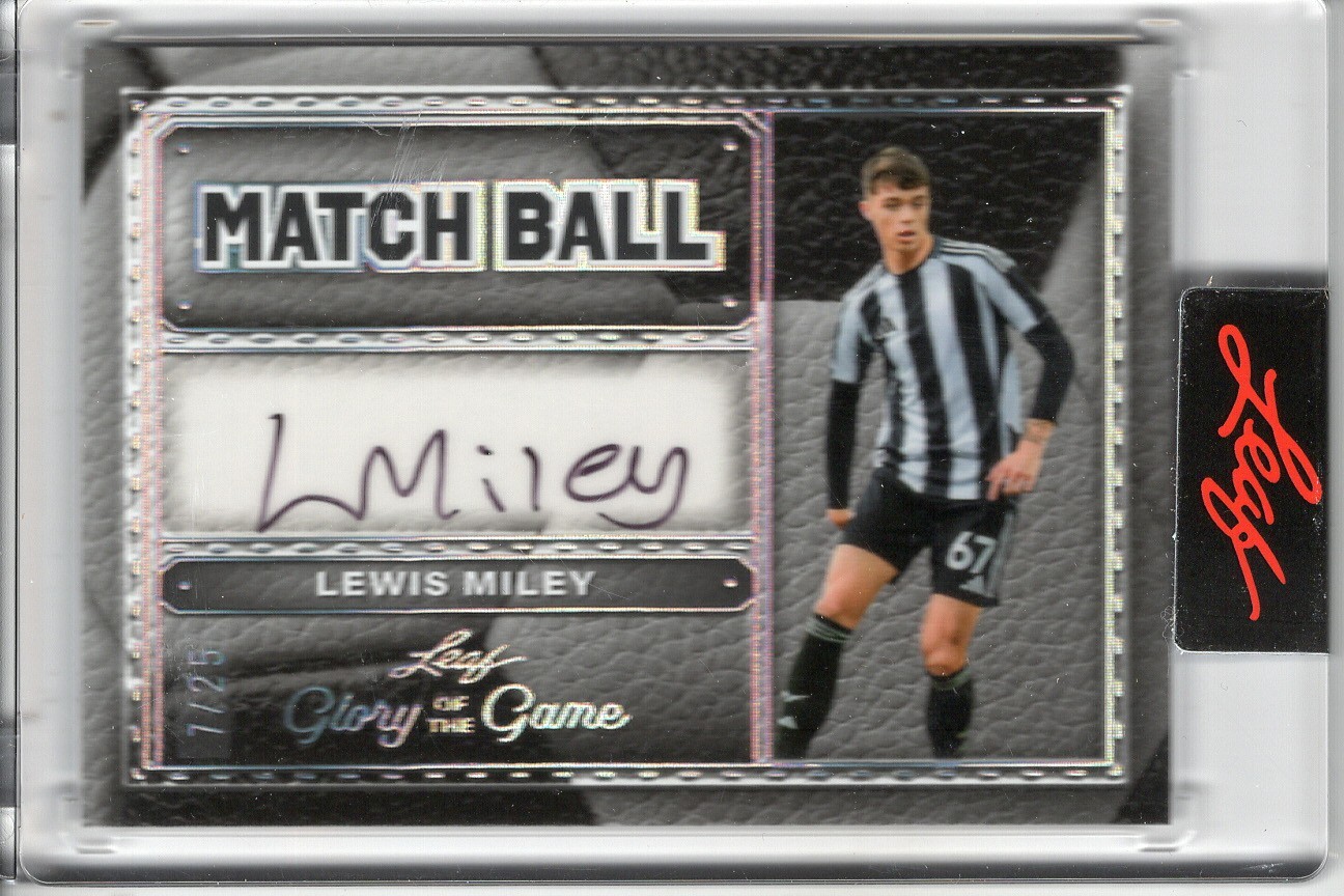 2026 LEAF GLORY OF THE GAME LEWIS MILEY AUTO #7/25 *MATCH BALL*