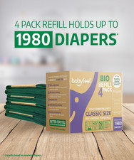 BIO Refills Compatible with DEKOR CLASSIC Diaper Pails 100 Compostable 4 Pack