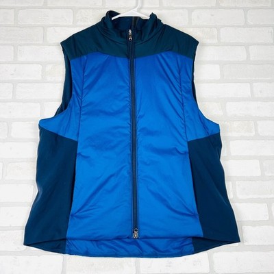 Lululemon Athletica Blue Navy Colorblock Full Zip Athletic Vest Women Size XXL