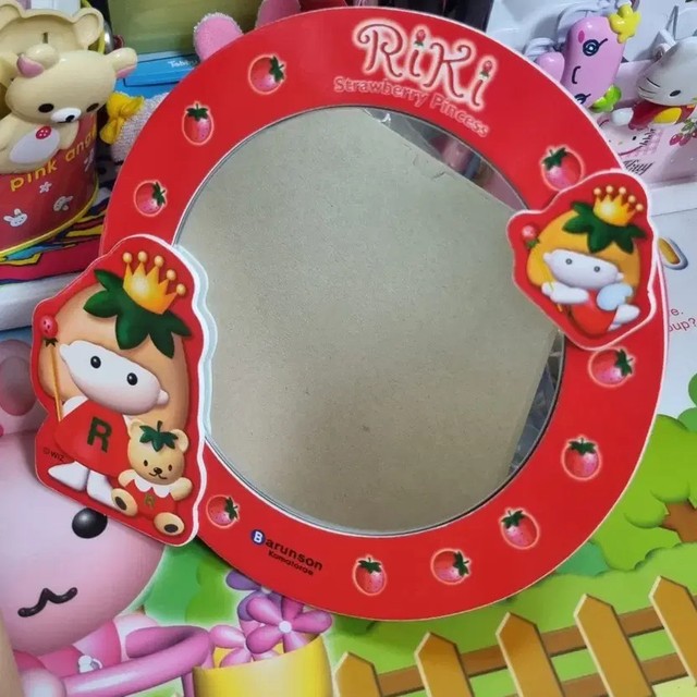 Vintage Hand-painted Round Mirror Collectible Art Piece