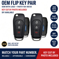Pair Oem Ford Flipkeys 164-r8130 N5f-a08taa Key Cut Included Pair Oem Ford Flipkeys 164-r8130 N5f-a08taa Key Cut Included