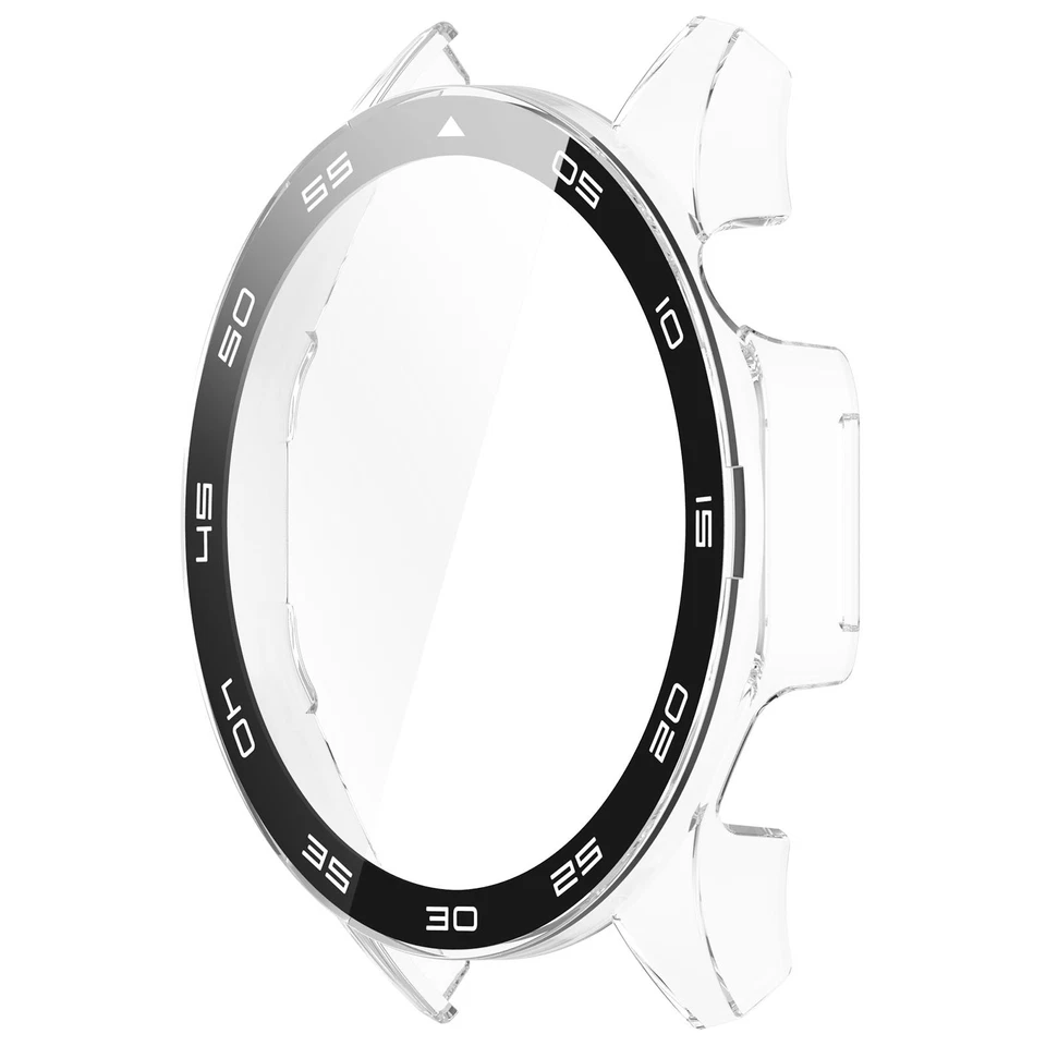 MITCOMM PC Hülle Für Huawei Watch GT4 46mm FullCover Case Displayschutz Glas Transparent