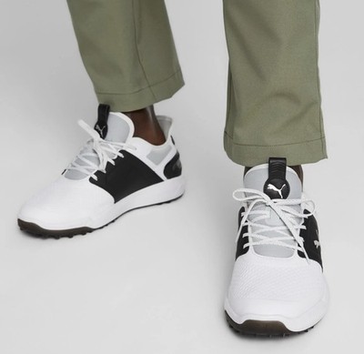 PUMA Ignite Men 8.5  Elevate 376077-04 White Black Spikeless Golf Shoes