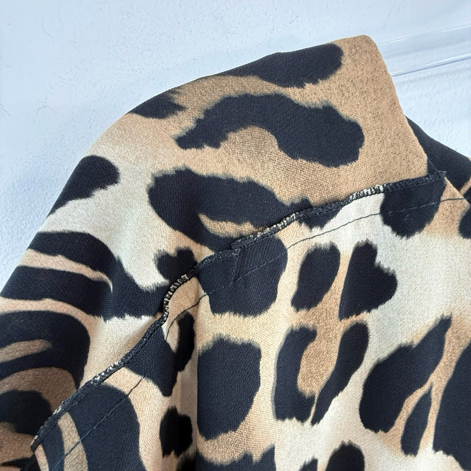 Sandro Ferrone Roma Size M 10 12 Aus (6 8 US) Leopard Print Longline Tunic Top image 5