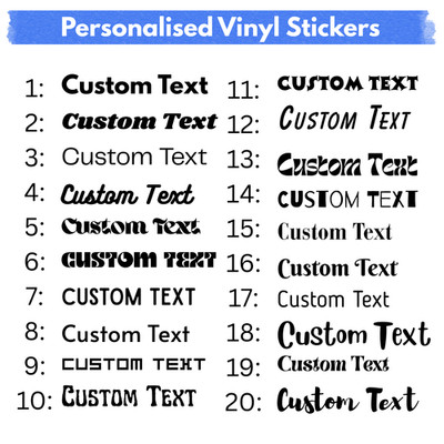 Individueller Name Vinyl Aufkleber - ausgefallene Schrift Text Sticker - personalisierte Worte,