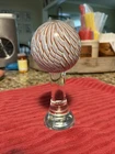 Murano Pedestal Fratelli Toso Millefiori Twisted Ribbon Zanfirico Paperweight