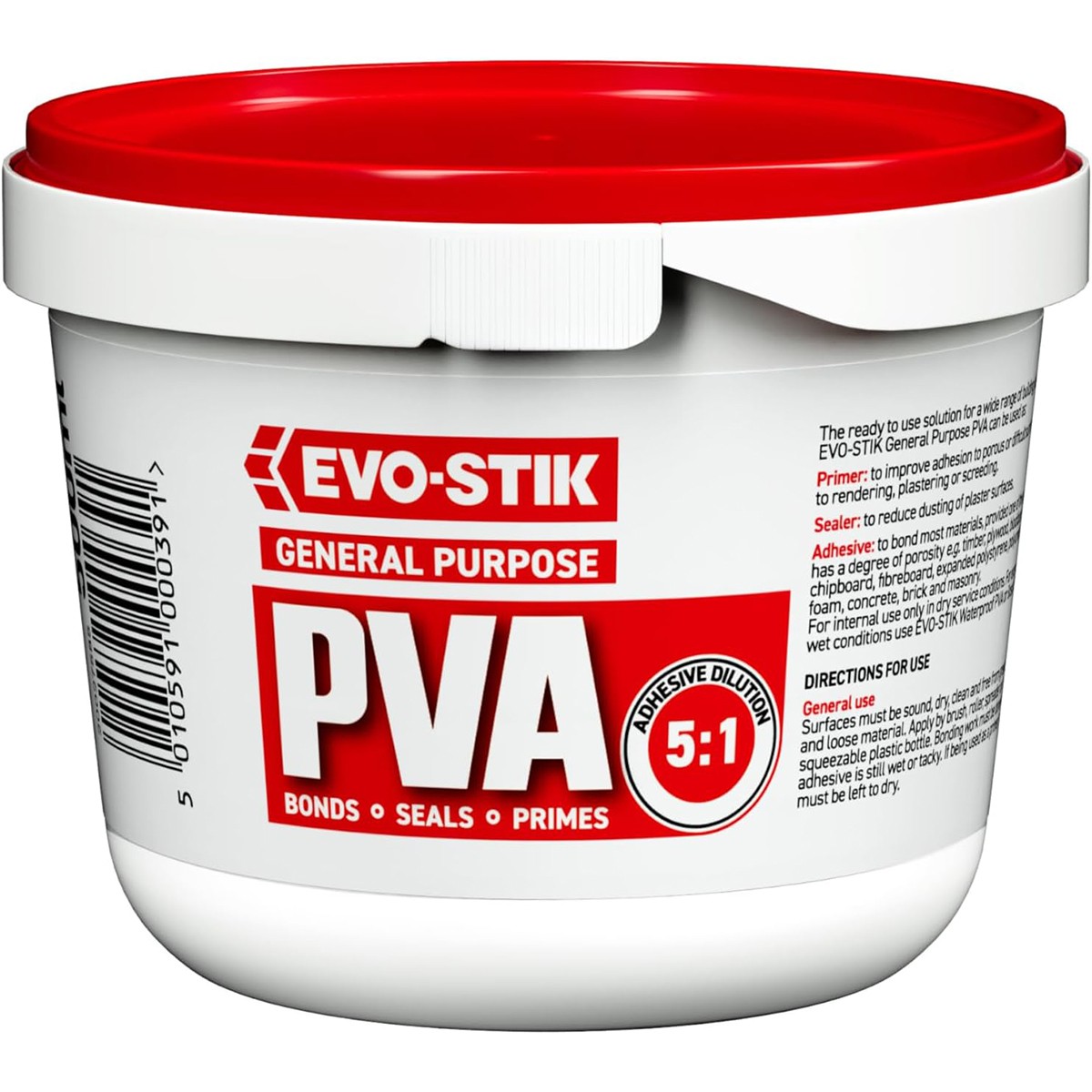 2 x Evo-Stik PVA Glue Adhesive Primer Sealer Multi Purpose Wood Plaster 500ml - Image 4