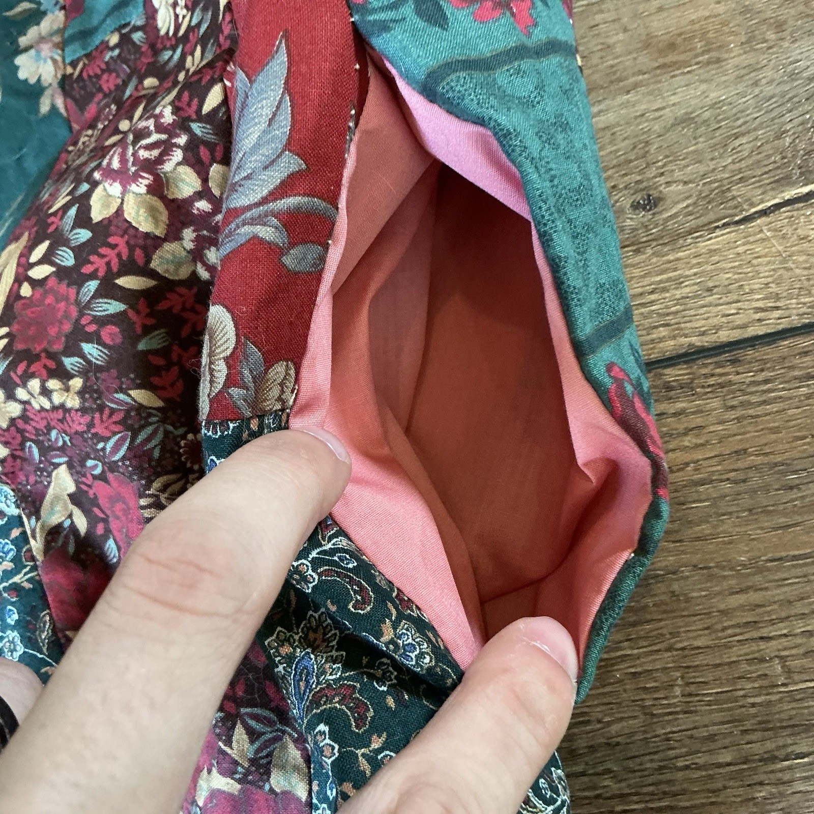 VINTAGE Handmade Patchwork Kimono Jacket One Size… - image 8