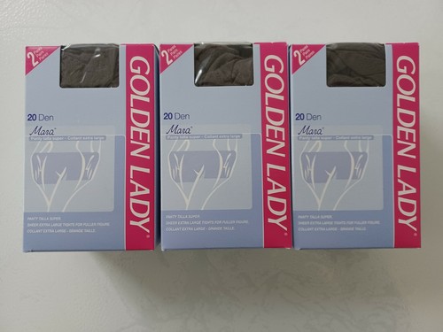 Lot De 5 Collants Golden Lady Extra Large Taille 5 - Couleur Camoscio - Neuf Avec étiquettes