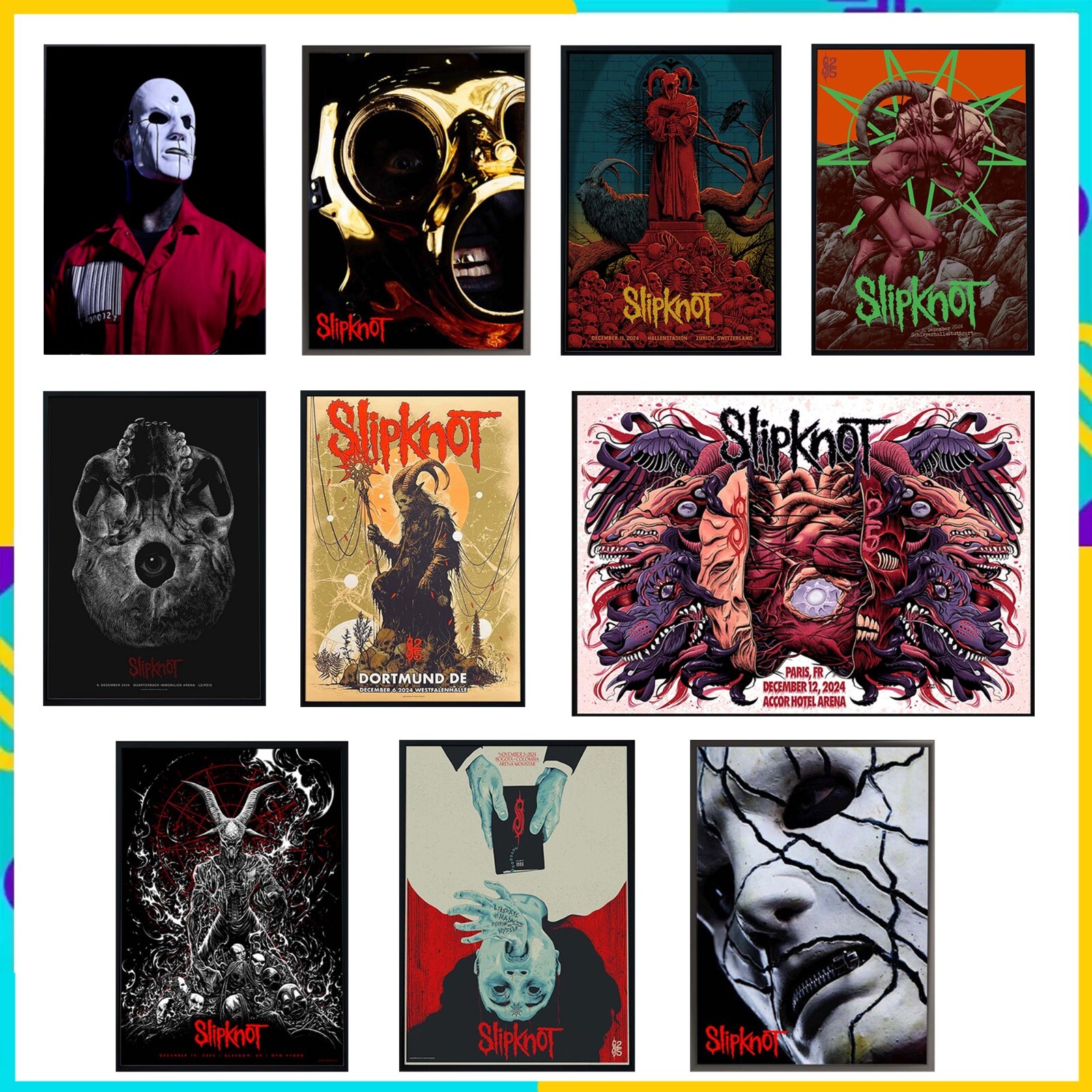 Exclusive Slipknot 2025 Tour Poster Collection- Gift True Fans All Of Ages-image