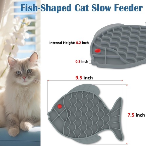 2 Pack Dog Lick Pad Cat Slow Feeding Food Holder Treater Mat Puppy Feeder Pad - Picture 10 of 21